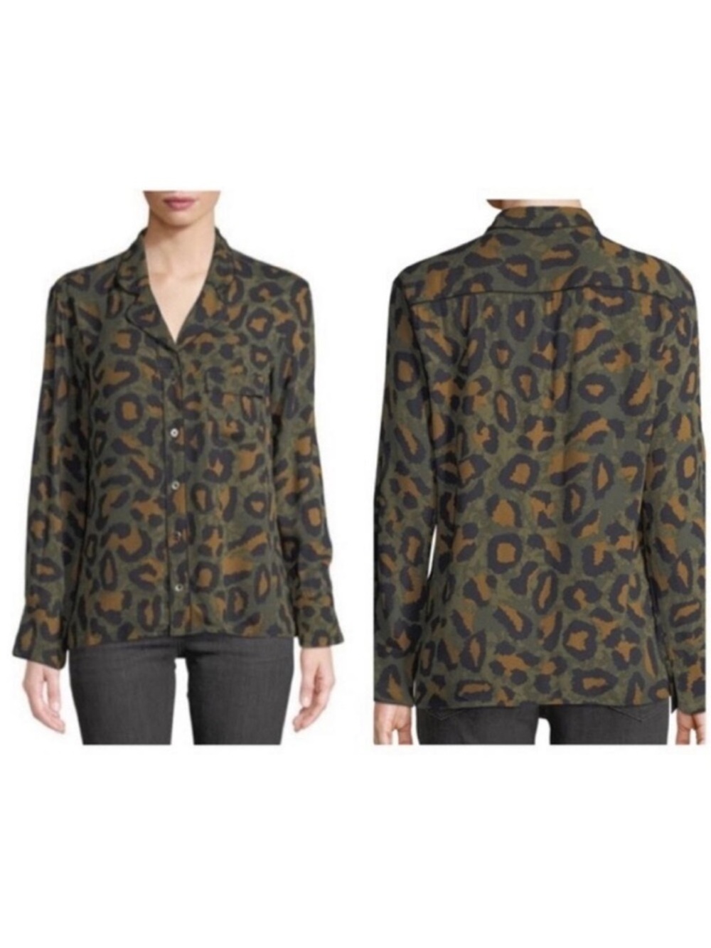 Zadig & Voltaire | Tacha leopard print button front shirt